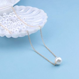 Atentuyi Boho Pearl Pendant Necklace Gold Single Pearl Necklace Freshwater Choker Necklace Pearl Vintage Necklace Jewelry for Women and Girls