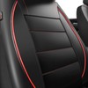 CAR PASS Universal FIT Piping Leather Two Front Seat Covers,