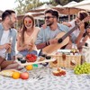 HappyPicnic Picnic Basket for 4, Handmade Wicker Picnic Set with