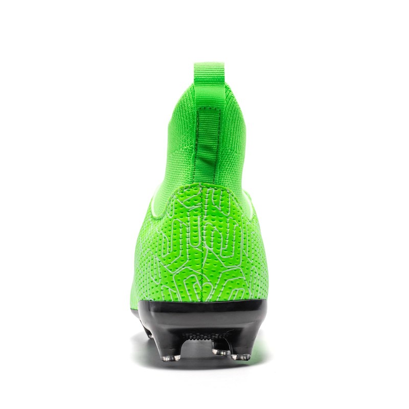 XGHRIAN - Zapatos de fútbol para niños, Verde, 3 Big