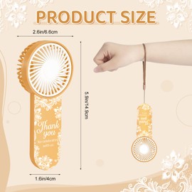 12 Pcs Wedding Favor Small Personal Portable Fan Mini Handheld Fan Bulk Small Fans Cute Fans for Guest Women Men Travel Camping (White Lace)