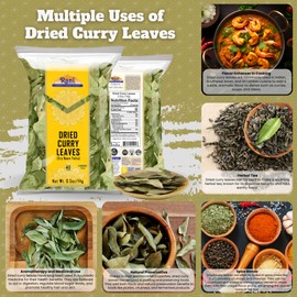 Rani Dried Curry Whole Leaves (Kari Neem Patha) Indian Spice 0.5oz (14g) ~ Non-irradiated | All Natural | Vegan | Gluten Friendly | NON-GMO | Product of USA
