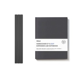 Vela Sciences E7 Expanded Hardcover Lab Notebook, 9.25 x 11.75 in (23.5 x 30 cm), 144 Pages, Permanent Bound, 70lb Heavyweight Paper (3-Pack, Dot)