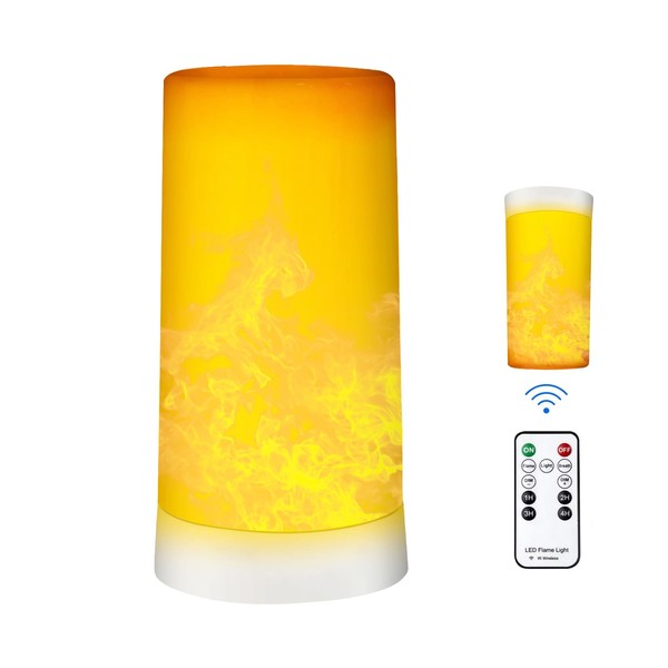 LED Flame Effect Light, Flame Lamp 4 Modes USB Rechargeable
