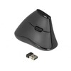 DELOCK Ergonomische vertikal optische 5-Tasten Maus 2,4GHz kabellos - Lautlos