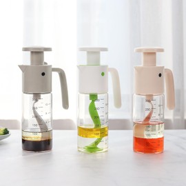 Vucchini Salad Dressing Mixer Grey, Bird-like Sauce Mixer, Adjustable Flow Rate, Dishwasher Safe, Storage Bottle Suitable for Oil, Vinegar, Kitchen, Restaurant, Cooking