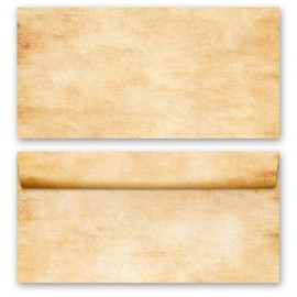 Envelopes Pergament Antique & History Pack of 50 Envelopes (Without Window) DIN Long (220 x 110 mm) Paper-Media