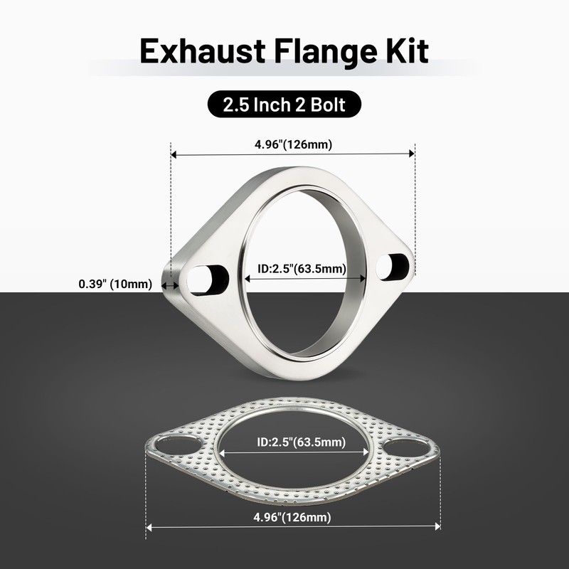 EVIL ENERGY 2.5 Inch 2 Bolt Exhaust Flange Connection Kit,