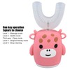 Kids U Shaped Toothbrush Pink Cartoon Electric 360° Tooth Rush