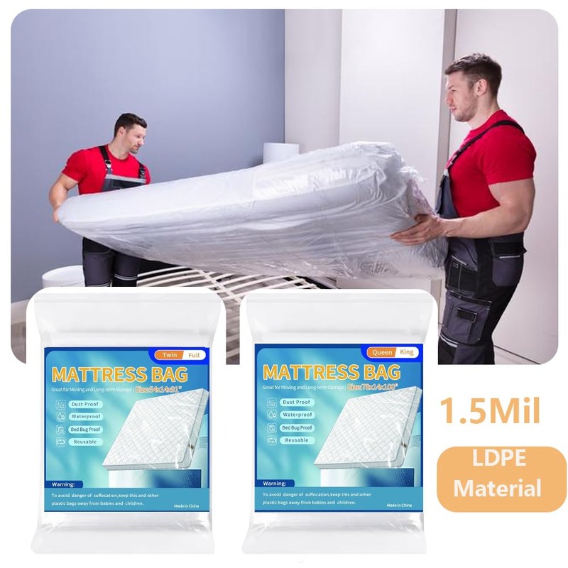 Mattress Bags for Moving Storage,Mattress Protector Cover, Waterproof Mattress Protector