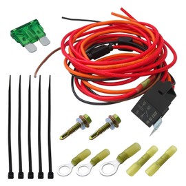 Fuel Pump Relay Kit Color-Coded Universal Fit 12V System, 40 Amp Heavy Duty Waterproof Relay and Inline Waterproof Fuse Box