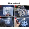NewL 3D Chrome Cute Dog Paw Footprint Peach Heart Sticker