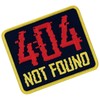 Tactical 404 Not Found Patch Embroidered Badge Applique Fastener Hook