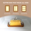 MKLZ Glass Butter Dish with Lid, Clear Domed Cheese Dish
