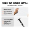 12 Ft Dust Barrier Poles with 4 Telescoping Sections Convenient