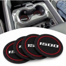 Cup Holder Coasters for Ram 1500 Compatiable with Dodge Ram 1500 Accessories, Cup Holder Coasters for Dodge RAM 1500, Water Proof Red Pack of 4