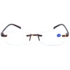 I NEED YOU Light G67100, Havana, Rimless Plastic Glasses with
