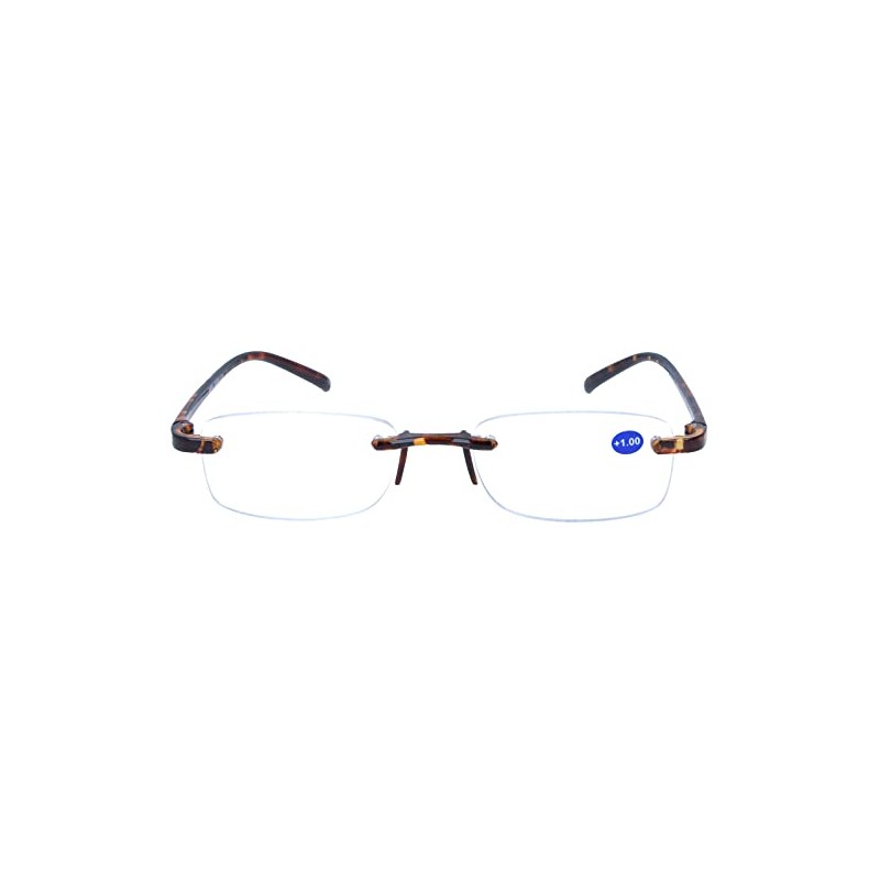 I NEED YOU Light G67100, Havana, Rimless Plastic Glasses with