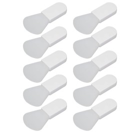 10 Cepillos de Silicona para Mascarilla Facial, Mini Aplicador de Barro de Mango Corto, Herramienta de Belleza Facial Portátil, Color Blanco(Guisado al gratén)