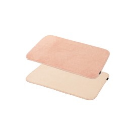 CBJAPAN Carari Bath Mat, Toweling Fabric, Absorbent, Microfiber, 23.6 x 15.7 inches (60 x 40 cm), Pink, Quick Absorption in Fiber Gap, Quick Drying, Reversible Bath Mat, CBJAPAN Carari
