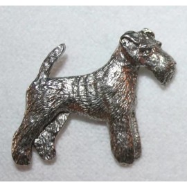 Wire Fox Terrier Dog Harris Fine PEWTER PIN Jewelry Art USA Made