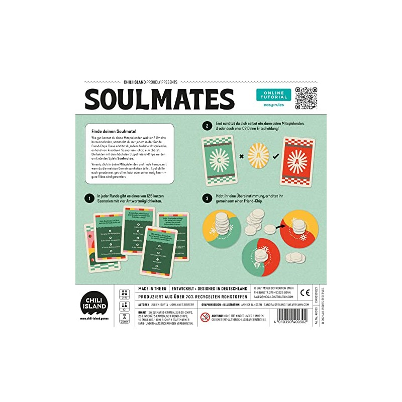 Queen Games 40030 Chili Island Soulmates DE