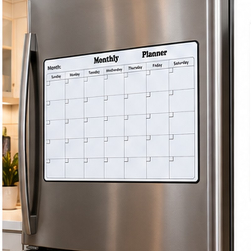 Magnetic Dry Erase Monthly Calendar for Refrigerator – Reusable Family