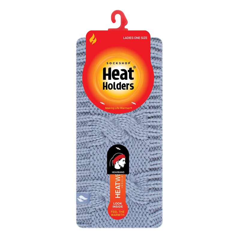 Heat Holders - Ladies Thick Cable Knitted Fleece Lined Thermal