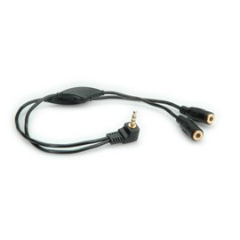 Roline 11094439 Speaker Y Splitter Cable with Volume Control 3.5 mm Male to 2 Female Black