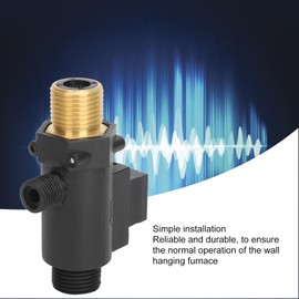 Interruptor de Sensor de Flujo de Agua, Sensor de Flujo de Bomba de Agua de Aleación de Zinc con Apertura de Alivio de Presión Accesorios de Medidor de Fluido para Horno