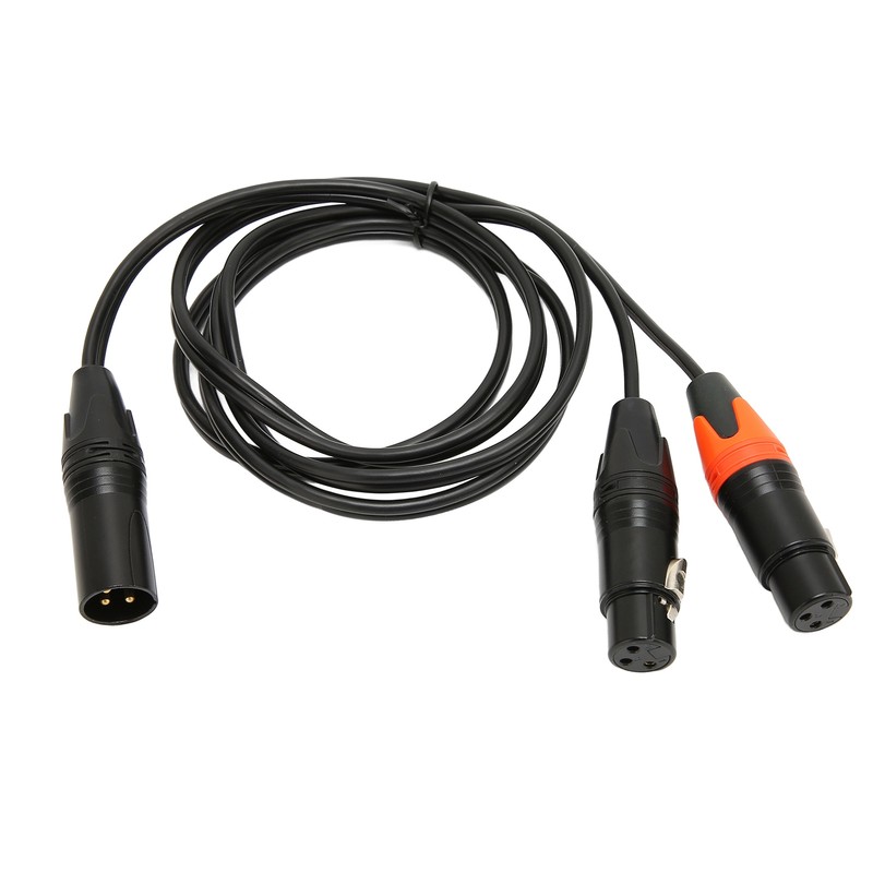 XLR Male to Dual XLR Female Cable Y Type Splitter