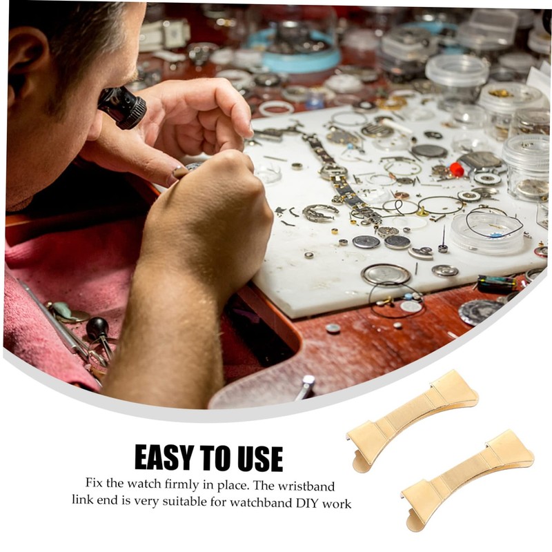 LIFKOME 1pair Watchband Connectors for Projects and Lightweight Replacement Links