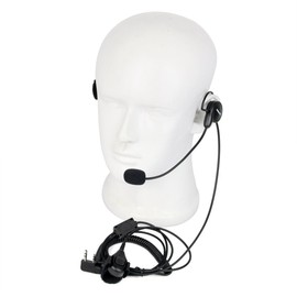 ORetevis Walkie Talkie Earphone Microphone Headset with PTT Black