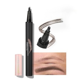 Anglicolor Microblading Eyebrow Pen, Liquid Eyebrow Pen, Square Angled Eyebrow Brush Natural Hair-Like Brow, Long-Lasting, Waterproof Eye brow Pencil for Women and Girls Makeup (03 Slate Brown)