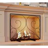 Fire Beauty Single Panel Fireplace Screen Handcrafted Solid Wrought Iron