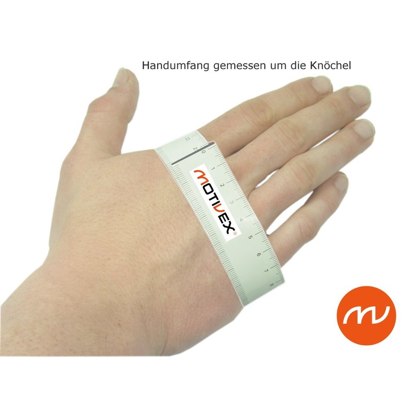 MOTIVEX Segelhandschuhe Rückseite Elasthan alle Finger kurz, Blaugrau, L