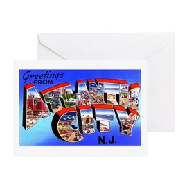 CafePress Atlantic City New Jersey Folded Greeting Card Matte