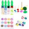 57 Pieces Sponge Painting Brush Stamp Brush Set Children's Early