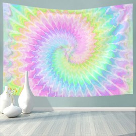 FEILUOKE Tie Dye Tapestry Wall Hanging Swirl Psychedelic Rainbow Tapestry Bedroom Living Room College Dormitory Wall Decoration Background Cloth 60x40 Inches