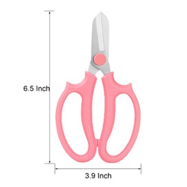 Flower Scissors - Stainless Steel Floral Scissors, Florist Cutters for Stems, Garden Plant Shears for Fresh Flowers (Blue, Pink) (1 PC Pink)