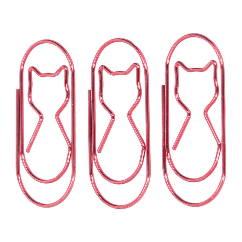 4 Box Cute Cat Paper Clip Fun Shaped Plated Surface