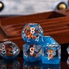 Cusdie 7-Die DND Dice, Polyhedral Dice Set Filled with Animal,