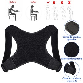 RUISTLI-Corrector de Postura Ajustable, Faja Corrección de la Postura de Espalda Unitalla para Mujer, Hombre y Adolescentes, Chaleco Corrector Postura Hombros, Alivio del Dolor de Hombros, Cómodo Discreto Anti transpirable y Fácil de usar