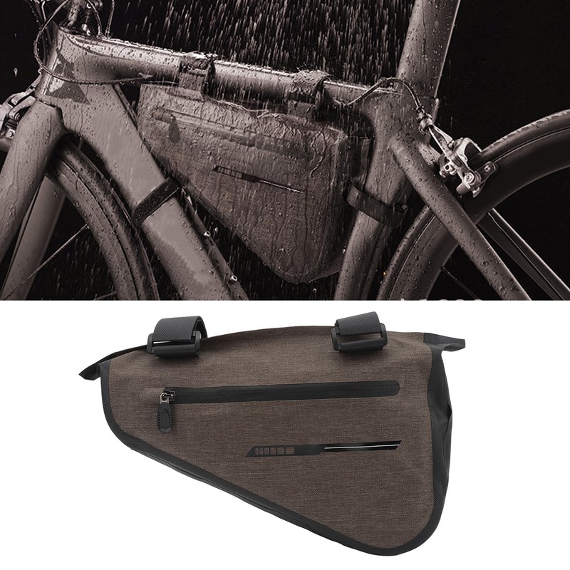 Bike Triangle Frame Bag Multipurpose Waterproof TPU Double Sided Pockets
