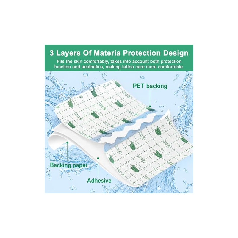 50Pcs Waterproof Dressings for Wounds Second Skin Tattoo Cover