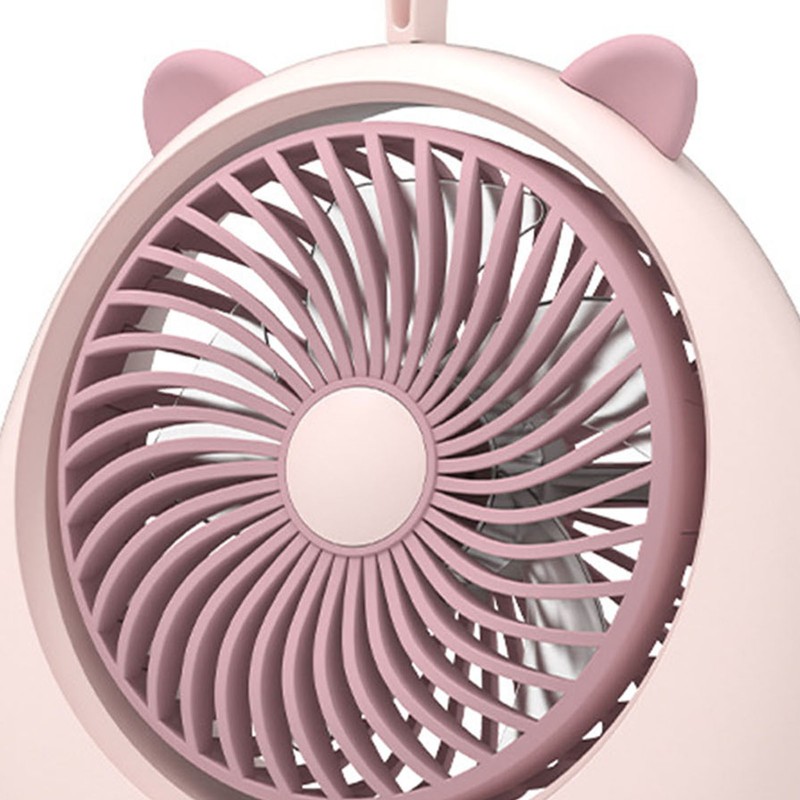 Cat Ear Desk Fan for Student Two Levels Adjustable Large