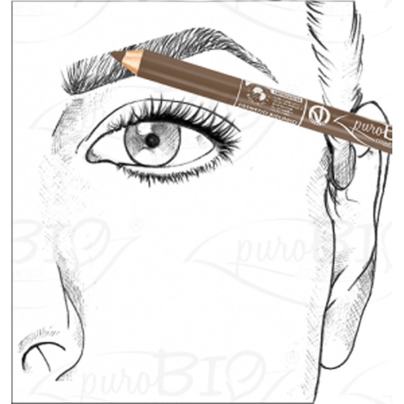 Eyebrow pencil with brush n.28: dark shades Tips PuroBio
