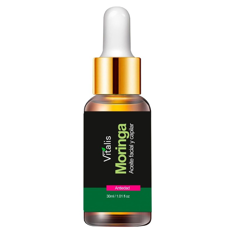 Vitalis Aceite de Moringa Puro Natural, 30 ml, Antiarrugas y