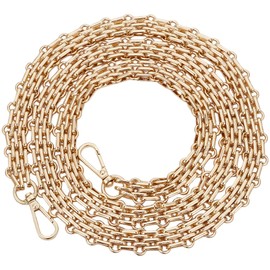 Beebeecraft Purse Chain Strap Golden Metal Bag Replacement Chain Wide Thick Crossbody with Swivel Clasps for Handbag DIY 120cm