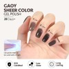 GAOY- Esmalte de uñas en gel Jelly Nude Black, 16